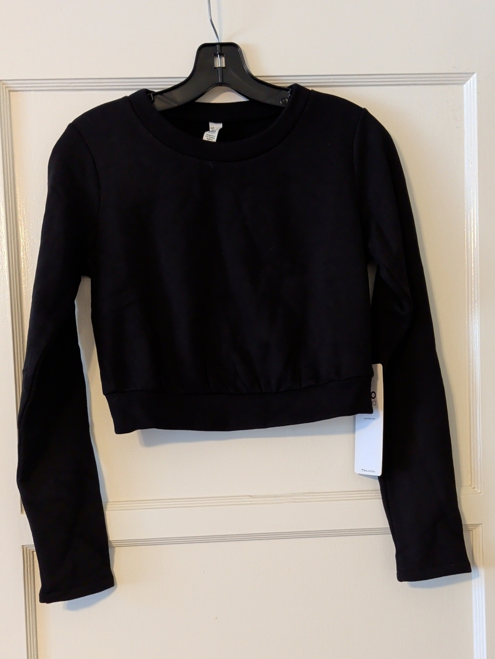 ALO Yoga Black Elite Long Sleeve Top Sweatshirt XS